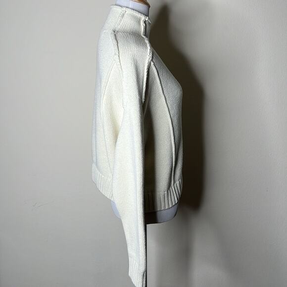 Zara Ecru Mock Neck Sweater - Picture 4 of 6